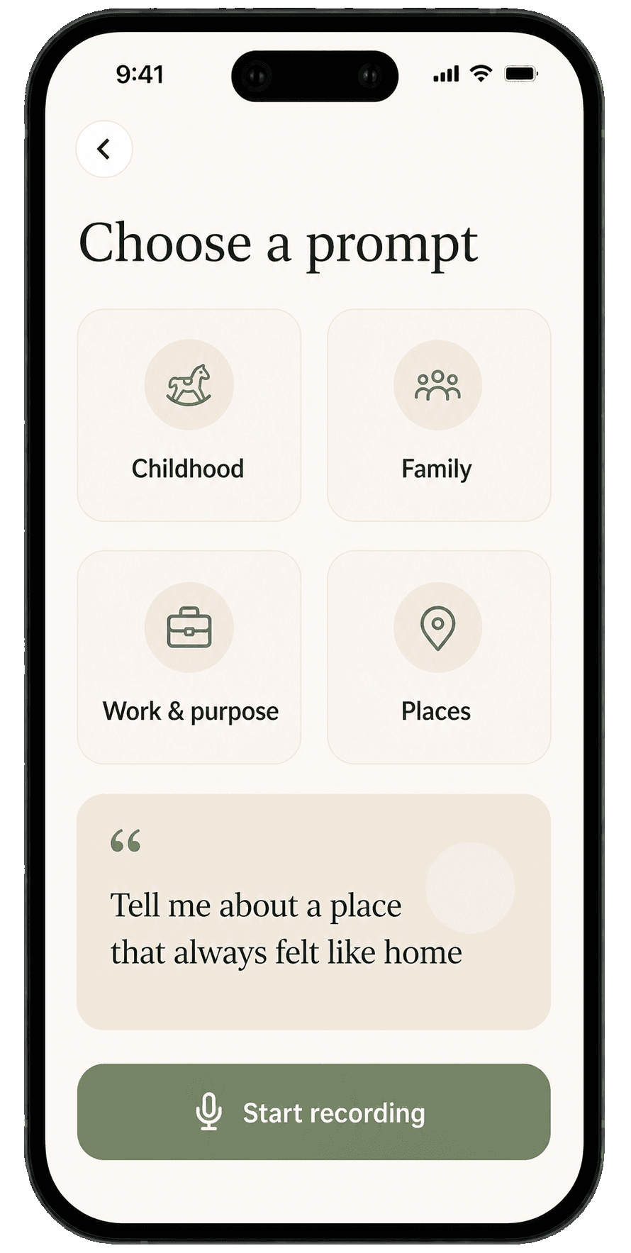 Guided prompt library